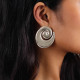 XL post earrings (silvered) "Bagyo" - Ori Tao