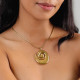 Spiral pendant necklace (golden) "Bagyo" - Ori Tao