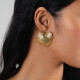 Boucles d'oreilles poussoir feuille (doré) "Palmspring" - Ori Tao