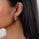 Small creoles earrings (golden) "Venin" - Ori Tao