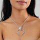 Big heart pendant necklace (silvered) "Merida" - Ori Tao