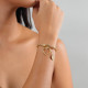 Bracelet ajustable pampille coeur (doré) "Merida" - Ori Tao