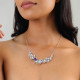 Short necklace with lapis (silvered) "Jimili" - Ori Tao