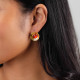 French hook earrings with agate cab (golden) "Jimili" - Ori Tao