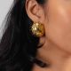 Half ball clip earrings (golden) "Disco" - Ori Tao